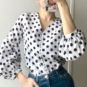 Polka Dots Vintage Blouse